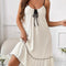 Full Size Tiered Ruffled Lounge Dress with Contrast Trim Plus Size