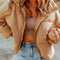 Zip Up Collared Neck Coat with Pockets