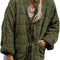 Full Size Zip Up Quilted Bomber Jacket Plus Size