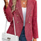 Double-Breasted Lapel Collar Blazer