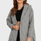 Snap Down Hooded Slit Winter Coat
