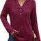 Full Size Ribbed Knit Button Detail Hooded Top Plus Size