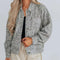 Leopard Button Up Denim Jacket
