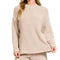 Zenana Round Neck Knit Top and Shorts Sweater Set