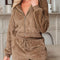 Cosy Zip Up Hoodie and Drawstring Shorts Set