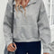 Textured Half Zip Long Sleeve Sweatshirt